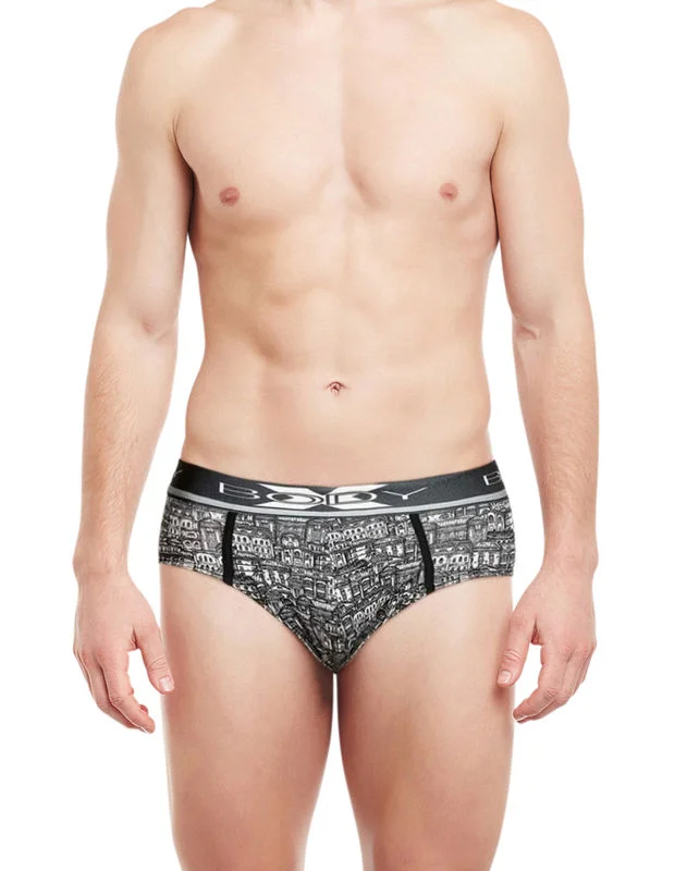 men's plus-size underwear-Body X Printed Briefs-BX01B-1