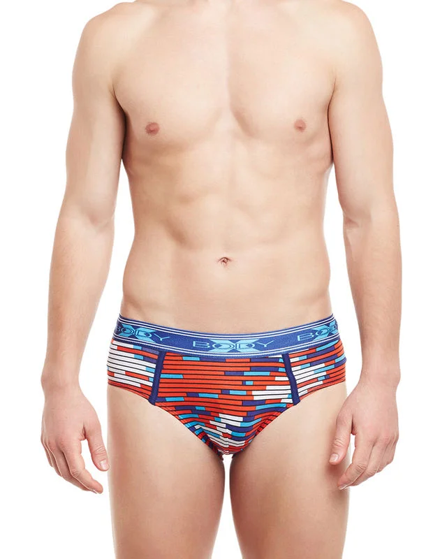 men's anti-odor briefs-Body X Printed Briefs-BX01B-3