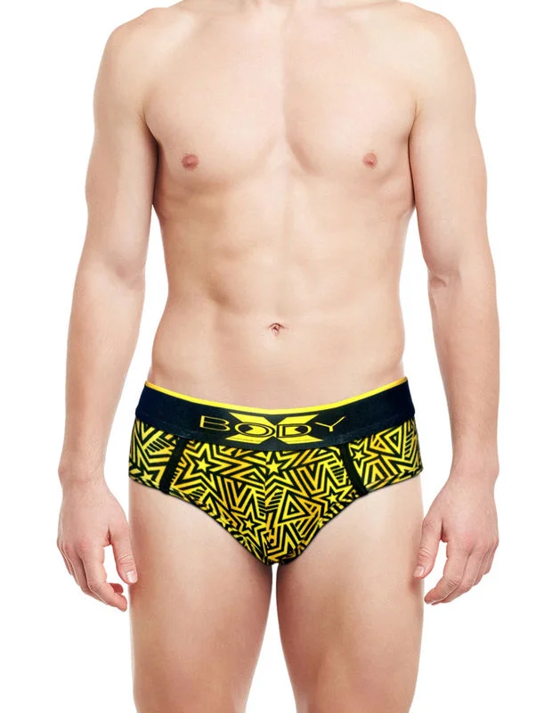 men's seamless trunks-Body X Printed Briefs-BX01B-PRINT-9