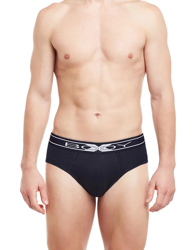 men's low-rise boxer briefs-BodyX Men Briefs BX10A-B-NAVY