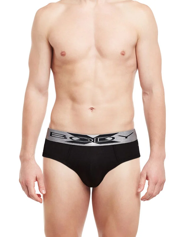 men's moisture-wicking briefs-BodyX Men Briefs BX32B-BLACK