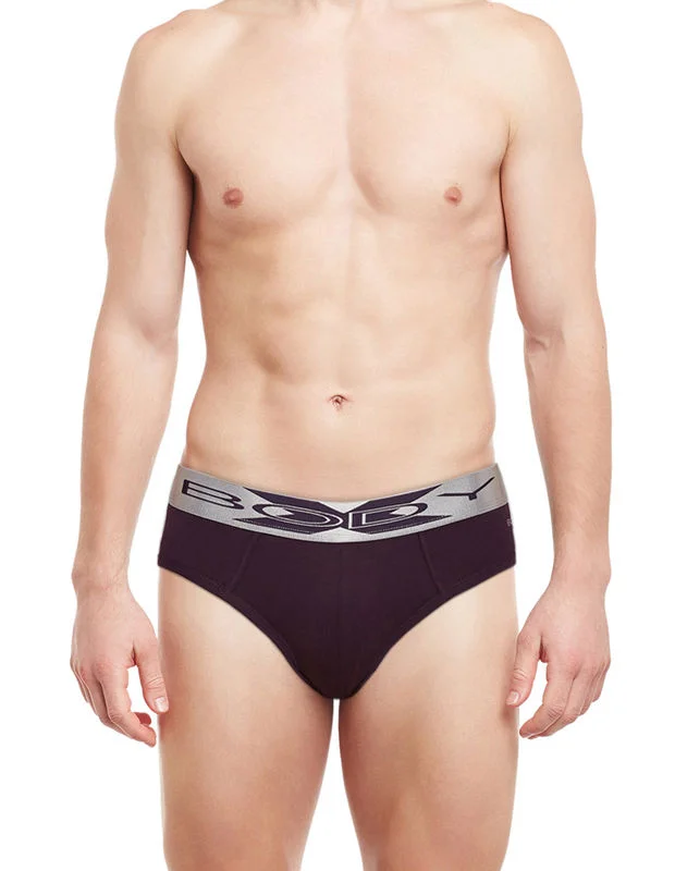 men's travel underwear-BodyX Men Briefs BX32B-WINE