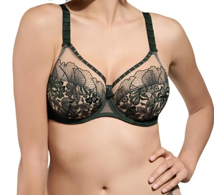 men's tagless underwear-Empreinte Agathe Full cup- Fern