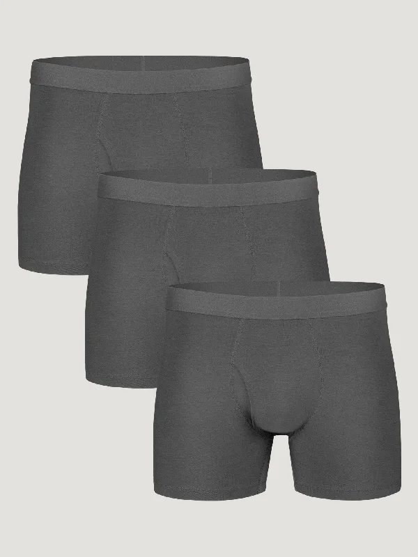 men's low-rise boxer briefs-Graphite Boxer Briefs 3-Pack