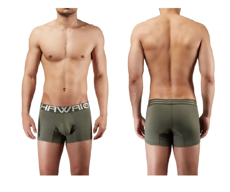 men's cotton underwear-HAWAI 41948 Boxer Briefs Color Military Green