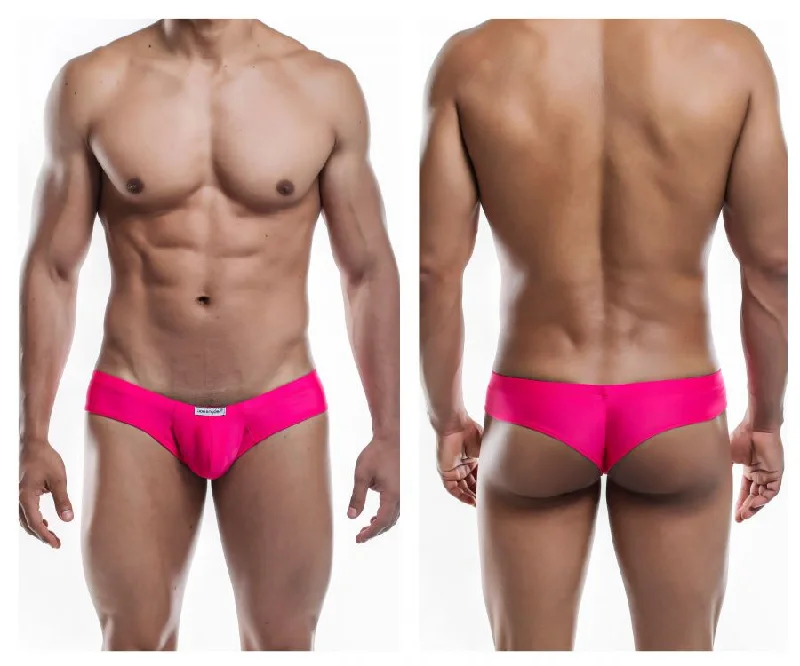 men's breathable underwear-Joe Snyder JS22-Pol Polyester Mini Cheek Color Fuchsia-Poly